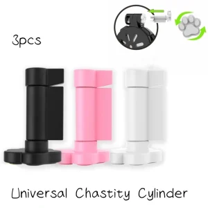 Universal Chastity Cage Lock Cylinder – Cute Bear Paw Keyless Design (3 pcs)