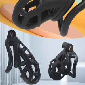 Lightweight Nylon Resin Chastity Cage Set with Ventilated Design